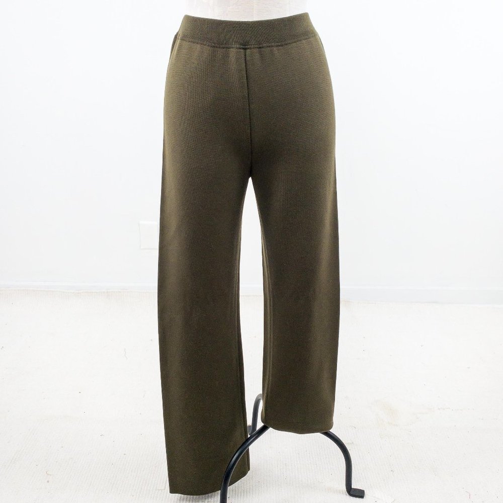 Escada S/M Wool Wide Leg Pants Olive Army Green